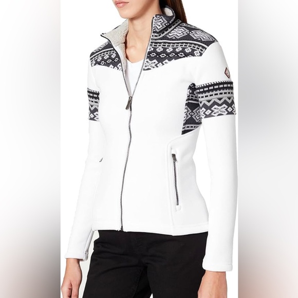 Spyder Active Sports Women's Bella Full Zip Sweater White and Grey Size Medium - Picture 4 of 16